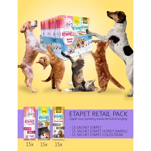 susu kucing anjing kelinci monyet display HARVEST RETAIL PACK ETAPET 45 sachet @ 20 gr