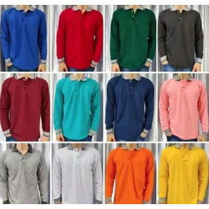 KAOS KUSTOM - Kaos Semi Tunik Lengan Panjang Kerah Chang’i