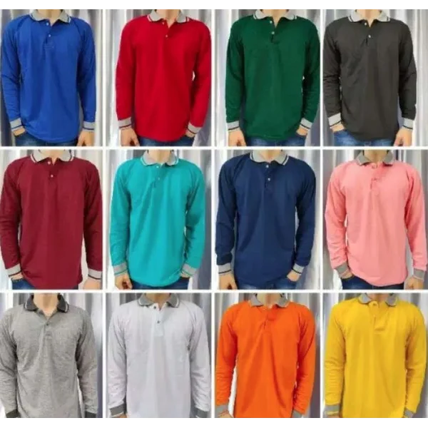 KAOS KUSTOM - Kaos Semi Tunik Lengan Panjang Kerah Chang’i