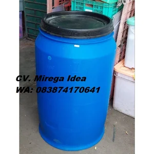 Tong Plastik Tebal 200 Liter tutup lebar