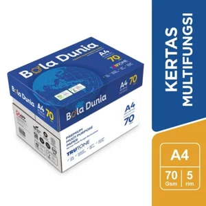 Kertas Bola Dunia A4 70 Gram 1 Dus Kertas HVS A4 