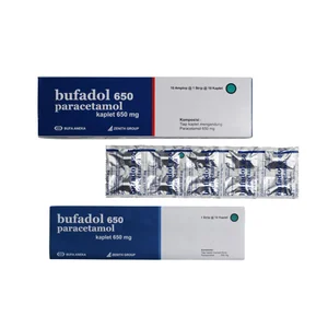 Bufadol 650 mg Tablet isi 100 (Parasetamol)