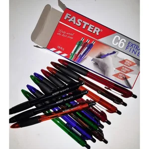 Ballpoint Pulpen Faster C6 0.7 mm Pulpen dan Pensil 