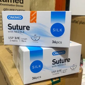 Alat Kesehatan Lainnya Benang silk 3-0 with needle Onemed