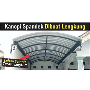 Atap spandek lengkung tebal 0.30 lebar 1m