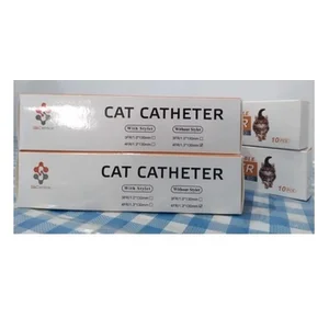 pengobatan dan perawatan hewan peliharaan Cat Catheter with stylet+S&C Biotech+ukuran 1,3*130mm