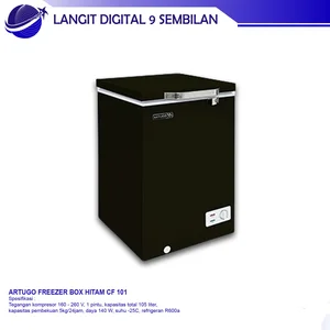 KULKAS ARTUGO FREEZER BOX HITAM CF 101