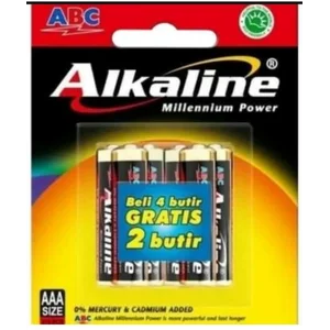 Baterai Kecil ABC Alkaline isi 6