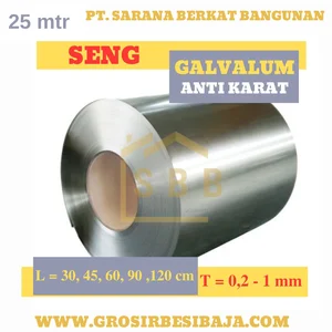 Seng Plat Galvalum 0.4 mm x 1200 mm x 25 m