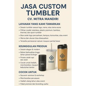 Jasa Kustom Tumbler Peralatan Minum