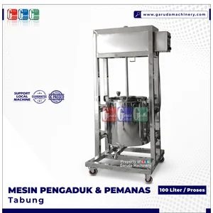 MESIN PENGADUK & PEMANAS MODEL TABUNG 100 LITER FULL STAINLESS STEEL 