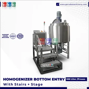 HOMOGENIZER HIGH SHAER EMULSIFIER KAPSITAS 500L DENGAN KONTROL PLC