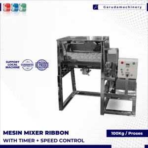 MESIN MIXER POWDER MODEL RIBBON 15KG/PROSES + Timer