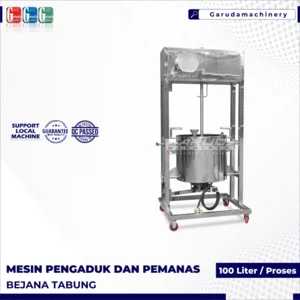 MESIN PENGADUK MAKANAN DAN PEMANAS Model TABUNG Kapasitas 100Liter/ proses