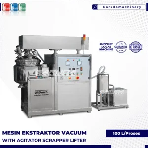 MESIN EKSTRAKTOR VACUUM WITH AGITATOR SCRAPPER LIFTER (High Pressure Homogenizer)