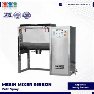 Mesin Mixer Ribbon dengan Sprayer 100Kg