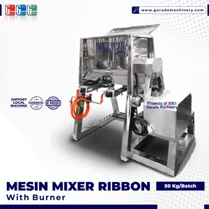 MESIN MIXER RIBBON - Pengaduk & Penyangrai with Burner 50KG