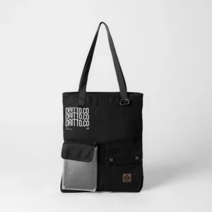 Tas tangan totebag canvas katun dan rami