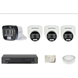 PAKET CCTV HIKVISION 5MP COLORVU COLORFUL 4 CHANNEL 4 KAMERA TURBO HD