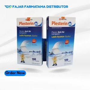 P3K Plesterin AA Plester kedap air transparan isi 100 pcs
