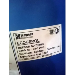 Refined Glycerine Ecocerol 250kg / drum