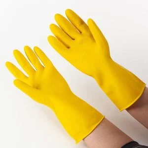 Yellow Rubber Gloves / Cleaning Tools / Other Room Cleaners / For Schools