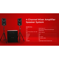 VOTRE 4 CHANNEL MIXER AMPLIFIER SPEAKER SOUND SYSTEM