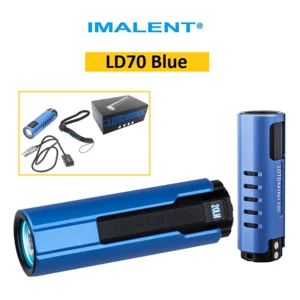 Senter Charger LED Super Terang Imalent LD70 Flashlight 4000 Lumens Biru Blue