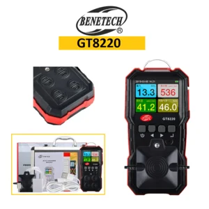 Detektor Gas 4 in 1 Gas Detector CO H2S O2 Combustible Benetech GT8220