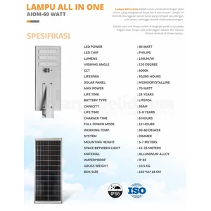 Lampu Tenaga Surya Otomatis Philips All In One 80 watt ICOM