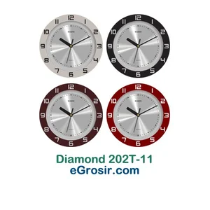 Jam Dinding Diameter 30.5cm - Stainless Diamond 202T-11
