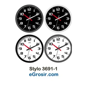 Jam Dinding Stylo 3691-1 Diameter 36cm Sweep Minimalis