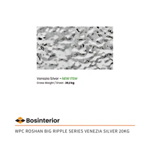 Wall Panel Roshan Big Ripple Series Venezia Silver 20kg