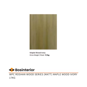 Wall Panel Roshan Maple Wood Series Matt Ivory 17kg Indoor 