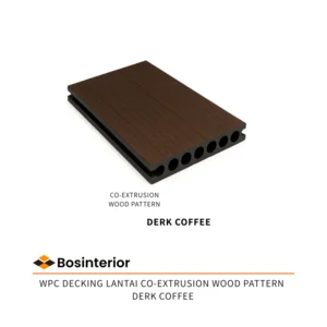 Lantai WPC Atwood Decking Co-Extrusion Wood Pattern Derk Coffee