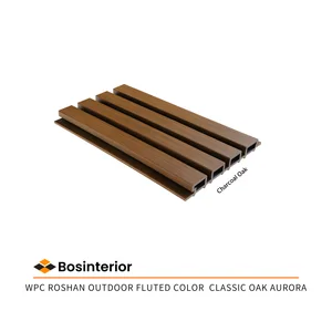 WPC Board Roshan Fluted Color Classic Oak Aurora Outdoor