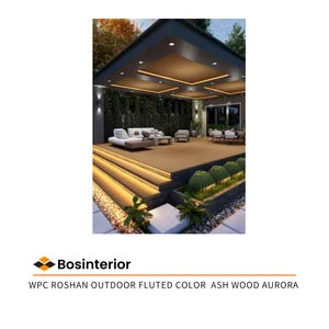 WPC Board WPC Roshan Fluted Color Ash Wood Aurora Outdoor