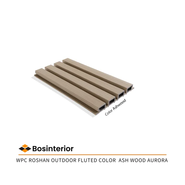 WPC Board WPC Roshan Fluted Color Ash Wood Aurora Outdoor