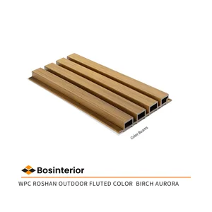 WPC Board Roshan Fluted Color Birch Aurora Outdoor