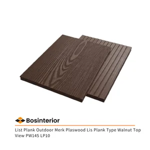 List Plank Outdoor Merk Plaswood Lis Plank Type Walnut Top View PW145 LP10