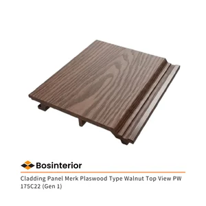 Cladding Panel WPC Merk Plaswood Type Walnut Top View PW 175C22 (Gen 1)