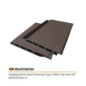 Cladding Panel WPC Merk Plaswood Type Coffee Top View PW 165CK20 (Gen 1)