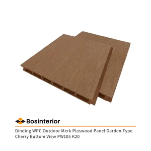 Wall Panel WPC Outdoor Merk Plaswood Panel Garden Type Cherry Buttom View PW105 K20