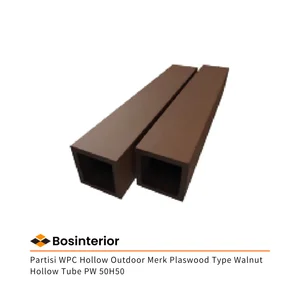 Partisi WPC Hollow Outdoor Merk Plaswood Type Walnut Hollow Tube PW 50H50