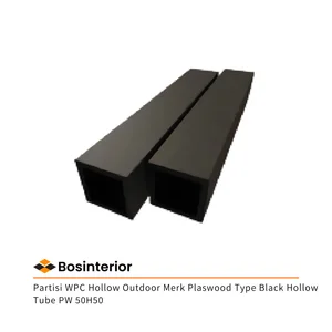 Partisi WPC Hollow Outdoor Merk Plaswood Type Black Hollow Tube PW 50H50