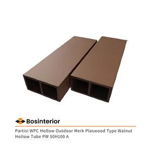 Partisi WPC Hollow Outdoor Merk Plaswood Type Walnut Hollow Tube PW 50H100 A