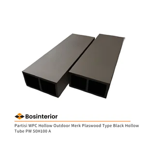 Partisi WPC Hollow Outdoor Merk Plaswood Type Black Hollow Tube PW 50H100 A
