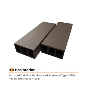 Partisi WPC Hollow Outdoor Merk Plaswood Type Coffee Hollow Tube PW 50H100 B