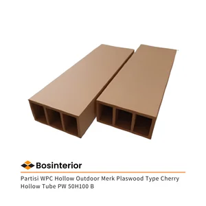 Partisi WPC Hollow Outdoor Merk Plaswood Type Cherry Hollow Tube PW 50H100 B