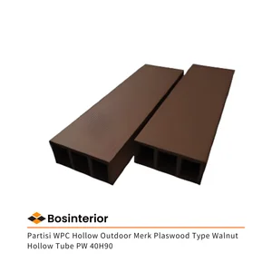 Partisi WPC Hollow Outdoor Merk Plaswood Type Walnut Hollow Tube PW 40H90